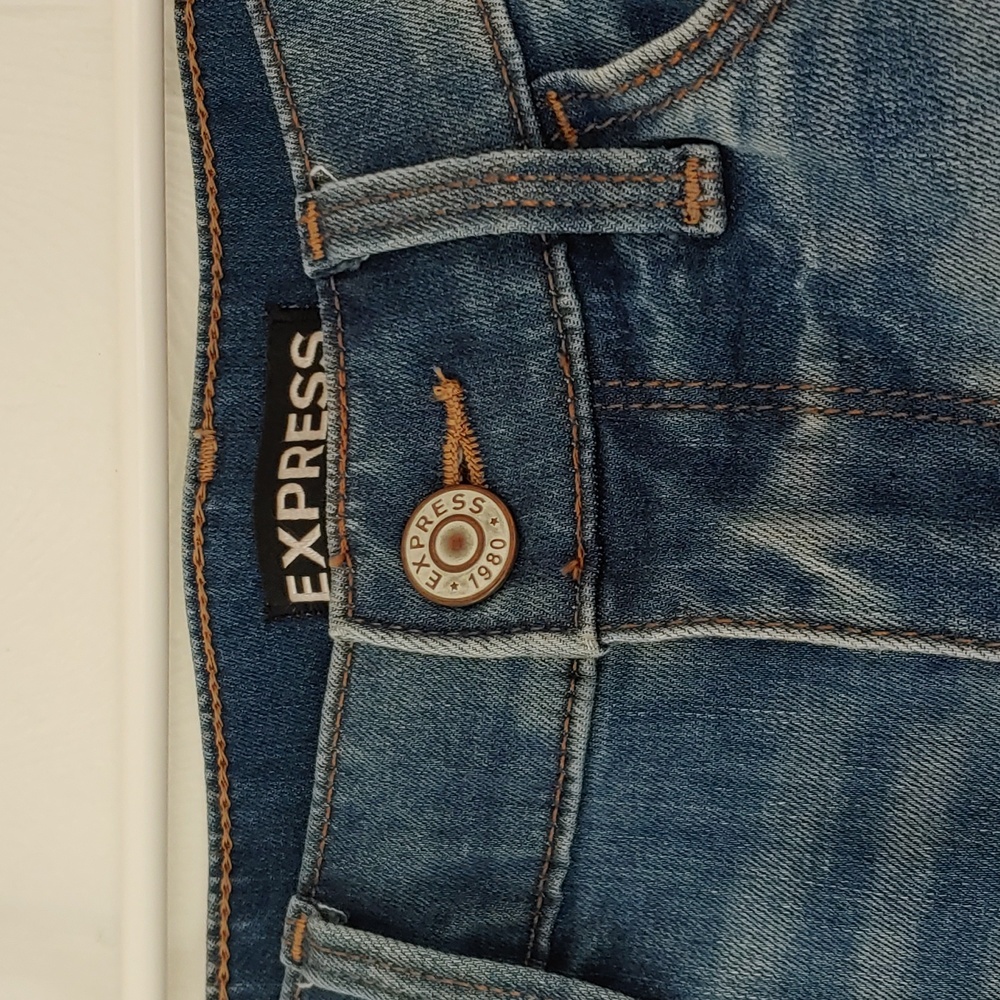 Express Cropped Skinny Mid Rise Jeans - Picture 3 of 3